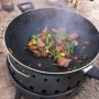 Volcano grill cooking