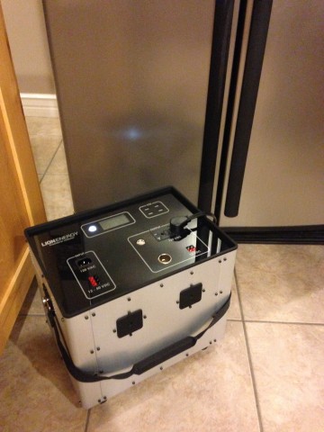 Lion powering refrigerator