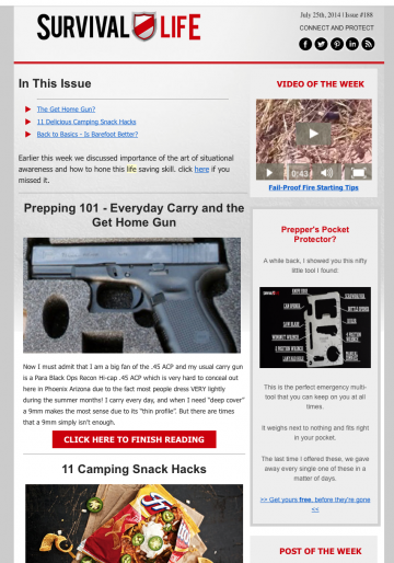 Survival Life Newsletter